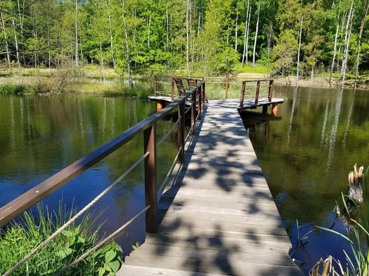 Osada Skoczkowo Komfortowe Domki Z Jacuzzi Nad Jeziorem- Sauna- Balia- Prywatny Staw Wedkarski Podiazy Exteriér fotografie