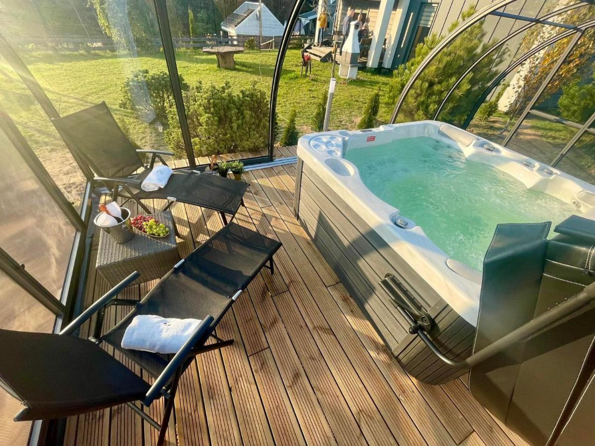 Osada Skoczkowo Komfortowe Domki Z Jacuzzi Nad Jeziorem- Sauna- Balia- Prywatny Staw Wedkarski Podiazy Exteriér fotografie